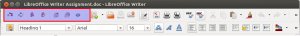 LibreOffice Zotero toolbar